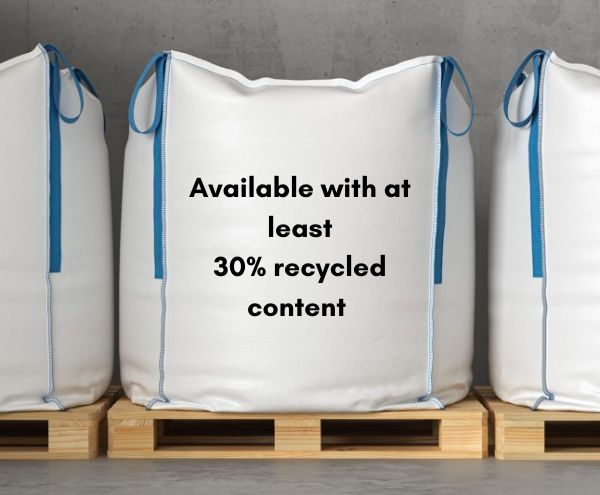 Bulk Bag with text 'available with at least 30% recycled'