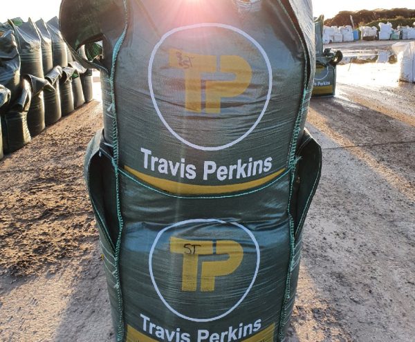 Pallets wrapped in plastic film